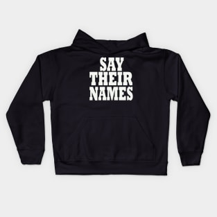 say their names african american history Kids Hoodie